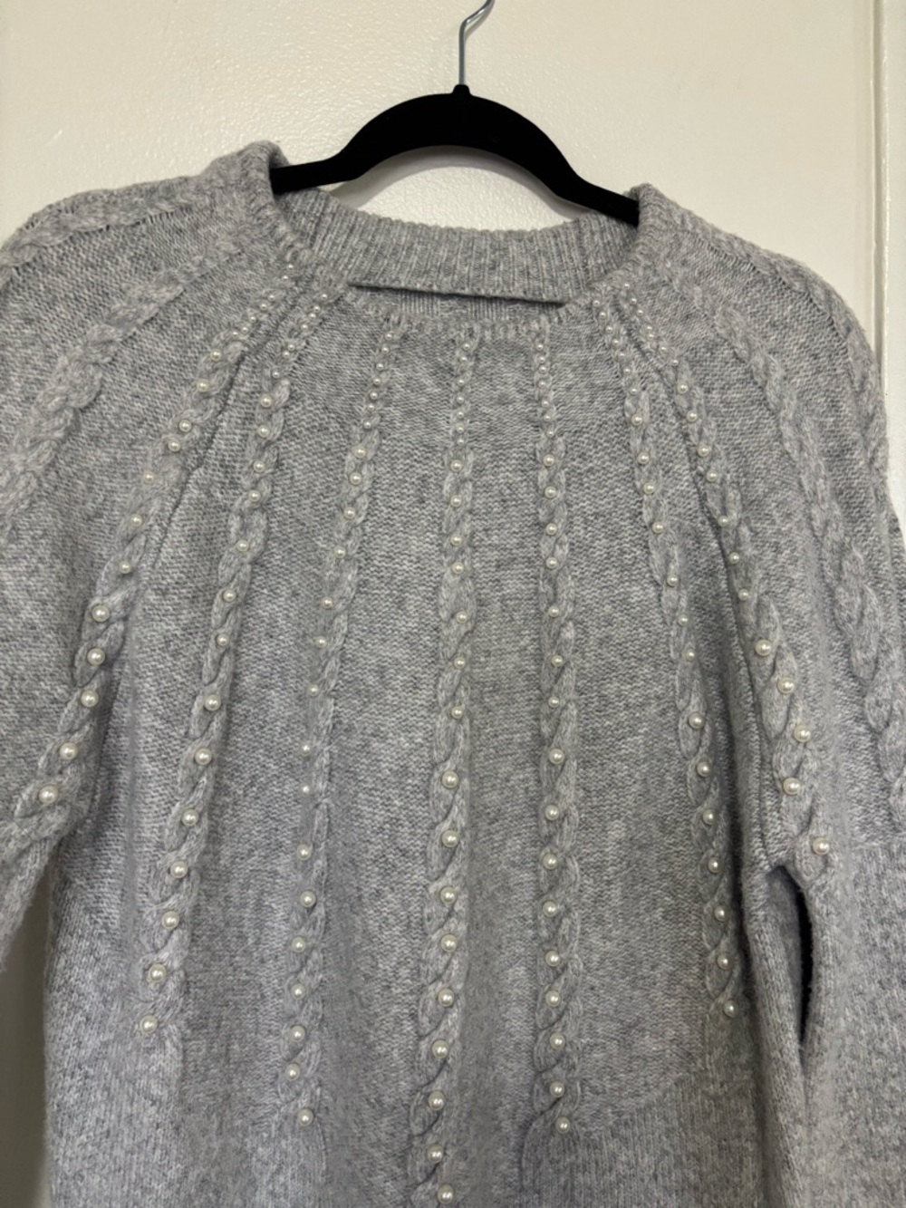 APRICOT Pearl Embellished Cable Knit Sweater - Picture 5 of 9